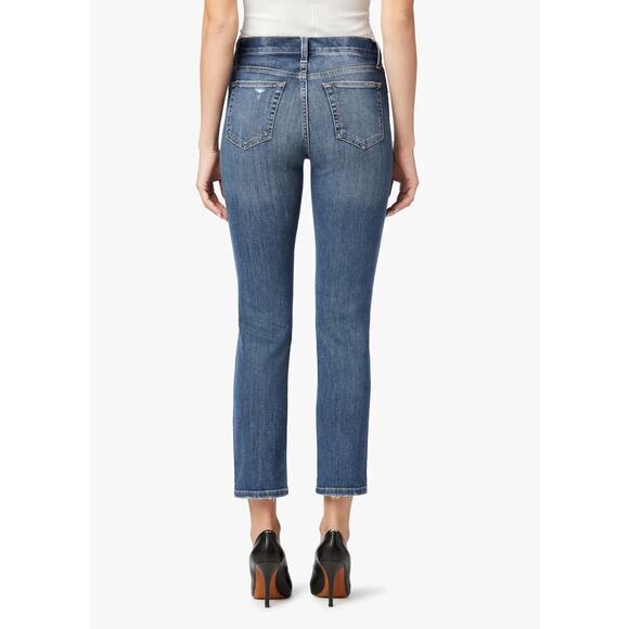 Joe's Jeans High Rise Jeans Straight Ankle Distressed Denim Ibapah NWT Size 30 - Picture 4 of 9